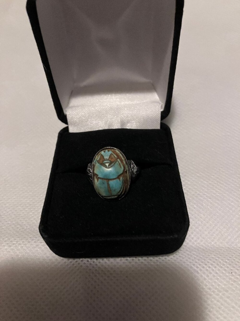 Sterling Egyptian scrab ring